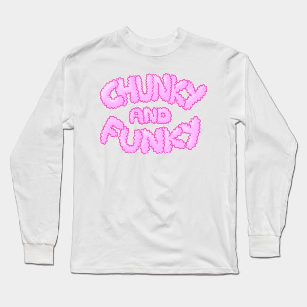 Chunky And Funky - Pink Long Sleeve T-Shirt by SpectacledPeach